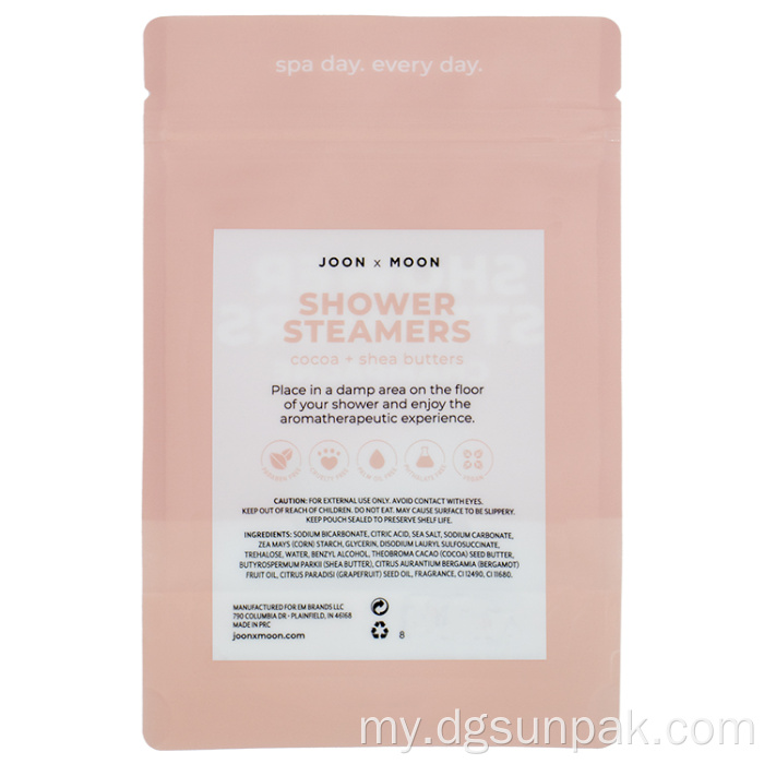 Matt Mylar Standing Pook ပလတ်စတစ်ထုပ်ပိုး zipper အိတ်